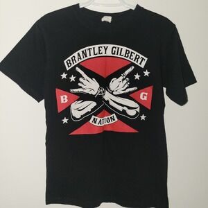 Brantley Gilbert Nation Stone Cold Country Short Sleeve T-Shirt Size Small Black